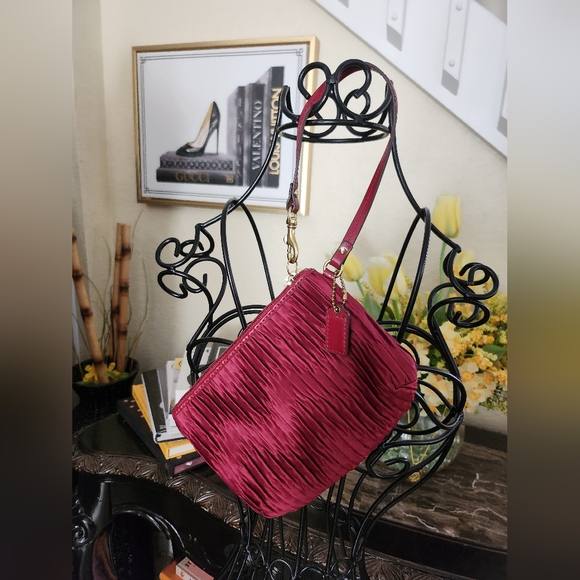 Coach Ashley Gathered Satin Wristlet  - Picture 2 of 4
